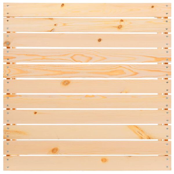 vidaXL Tuinvoetenbank met kussen massief grenenhout