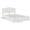 vidaXL Bedframe met hoofdeinde met lade Wit 160 x 200 cm Bewerkt hout