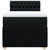 vidaXL Boxspring met matras stof zwart 90x190 cm