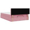 vidaXL Ottoman bed met matras en LED's 140x200cm fluweel roze