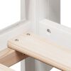 vidaXL Halfhoogslaper met ladder en bedhuis grenenhout wit 90x200 cm