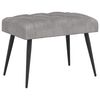 vidaXL Bank met knoopverstelling Lichtgrijs 60 x 40 x 45 cm Fluweel