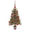 vidaXL Kerstboom met 150 LED met standaard Groen 65 cm PE