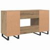 vidaXL Bureau artisanaal eikenkleurig 140 x 50 x 75 cm Bewerkt hout