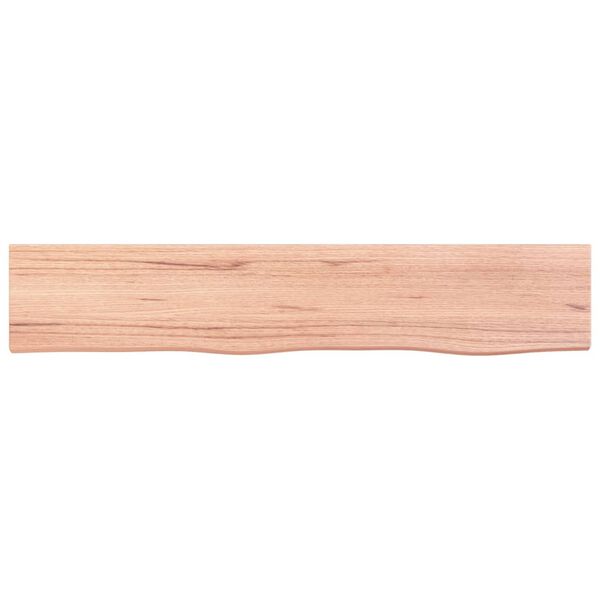 vidaXL Wandschap 100x20x4 cm behandeld massief eikenhout lichtbruin