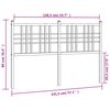 vidaXL Hoofdbord 137 cm metaal wit
