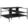vidaXL Salontafel 100x100x48,5 cm bewerkt&nbsp; hout zwart