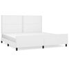vidaXL Bedframe met hoofdbord kunstleer wit 200x200 cm