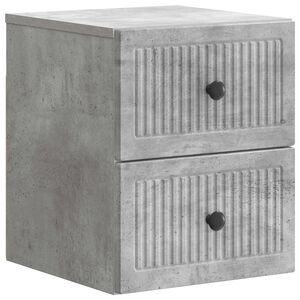 vidaXL Wandbeugel Bedkast Betongrijs 33 x 34,5 x 40 cm Bewerkt hout