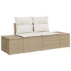 vidaXL Tuin Sofa Set met kussen 10 pcs Beige Poly riet