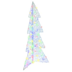 vidaXL Kerstboom met 100 LED Multikleur 120 cm Acryl
