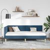 vidaXL Hoekbedframe Blauw 90 cm x 200 cm Stof en multiplex