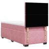vidaXL Boxspring met matras fluweel roze 100x200 cm