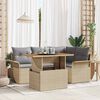 vidaXL Tuin Sofa Set met kussen 5 pcs beige en lichtgrijs