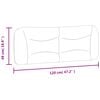 vidaXL Hoofdbordkussen "Hvar" 120 cm stof taupe