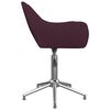 vidaXL Eetkamerstoelen draaibaar 6 st stof paars