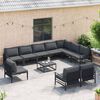 vidaXL Tuin Sofa Set Antraciet Staal