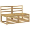vidaXL 2 Stuk Buiten Midden Sofa Massief Acaciahout Wit