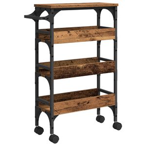 vidaXL Keuken Trolley Oud Hout 53 x 20 x 76 cm Bewerkt hout
