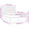 vidaXL Boxspring met matras en LED stof lichtgrijs 140x190 cm