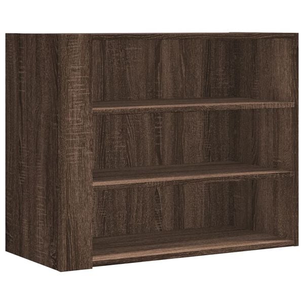 vidaXL Wandkast 75x35x60 cm bewerkt hout bruin eikenkleurig