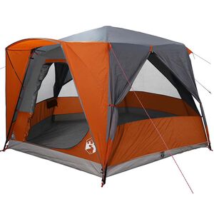 vidaXL Cabine Tent 5-Persoon Grijs en Oranje 333 x 317 x 194 cm