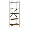 vidaXL Boekenkast 5-laags 56x31,5x174 cm bewerkt hout gerookt eiken