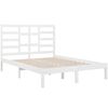 vidaXL Bedframe massief hout wit 135x190 cm