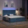 vidaXL Ottoman bed met matrassen en LED's 180x200cm fluweel