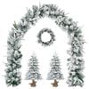 vidaXL Mini Kerstboom 45 cm PVC en PE Groen en Wit