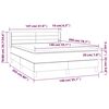 vidaXL Boxspring met matras fluweel roze 140x200 cm