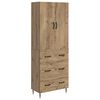 vidaXL Kastenset 2 st 66 x 34,5 x 90 cm Bewerkt hout Artisanaal eiken