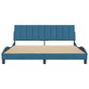 vidaXL Bedframe zonder matras "Hanko" fluweel blauw 180x200 cm