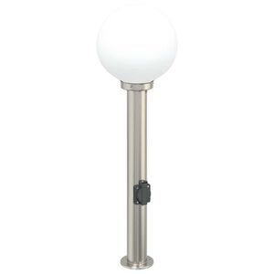 vidaXL Bolderarmatuur met stopcontact 80 cm RVS IP44