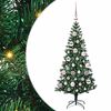 vidaXL Kunstmatig Voorverlicht Kerstboom Groen 120 cm PVC en Metaal