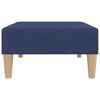 vidaXL Slaapbank 2-zits met voetenbank stof blauw