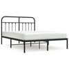vidaXL Bedframe met hoofdbord metaal zwart 140x200 cm