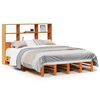 vidaXL Bed met boekenkast zonder matras hout wasbruin 120x190 cm