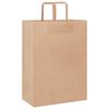 vidaXL Papieren zakken 50 st met hengsels 32x17x44 cm bruin