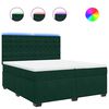 vidaXL Boxspring met matras fluweel donkergroen 200x200 cm