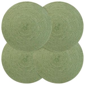 vidaXL Jute placematten 4 st Olijfgroen 100% Tossa Jute