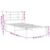 vidaXL Bedframe met hoofdbord metaal zwart 90x200 cm