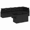 vidaXL Tuinbankenset 9 st Zwart poly rattan