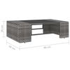 vidaXL 2-delige Loungeset poly rattan grijs