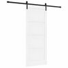 vidaXL Schuifdeur Wit 83 x 202 cm Massief grenenhout