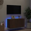 vidaXL Tv-wandmeubel met LED-verlichting 80x35x41 cm bruin eikenkleur