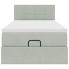 vidaXL Ottoman bed met matras 80x200cm fluweel lichtgrijs