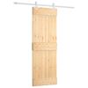 vidaXL Schuifdeur 70 x 210 cm Massief Grenenhout (Niet-Behandeld)