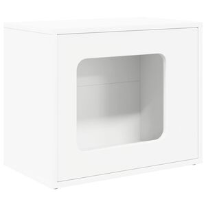 vidaXL Kattenhuis Wit 51 x 30 x 42 cm Bewerkt hout