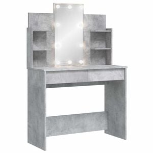 vidaXL Kaptafel met LED-verlichting 96x40x142 cm betongrijs